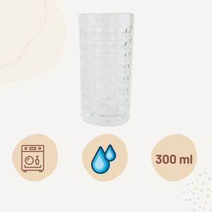 Karaffe mit Gläsern für Wasser 6 Stück Glas - 13 x 24 x 21 cm