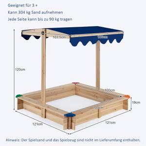 Sandkasten FE32257DE Braun - Holzwerkstoff - 121 x 120 x 121 cm