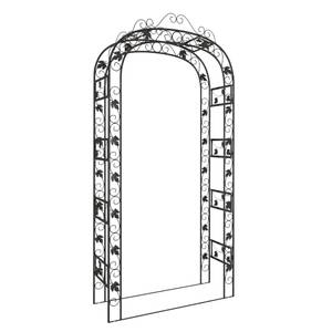 Gartenbogen M627368 Schwarz - Metall - 116 x 240 x 45 cm