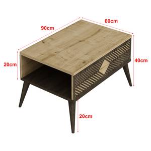 Table basse Nissedal Marron - Bois manufacturé - 90 x 40 x 60 cm