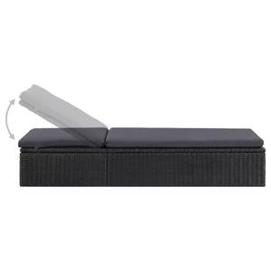 Chaise longue Noir - Métal - 60 x 84 x 198 cm