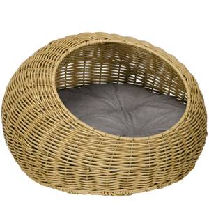 Rattan Katzenkorb D30-798V00LR Braun - Kunststoff - 50 x 31 x 50 cm