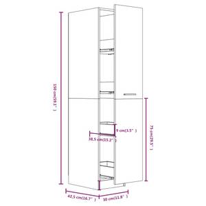 Apothekerschrank 3007990 Braun - Raucheiche Dekor