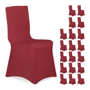 Housse de chaise lot de 20 rouge foncé Rouge rubis