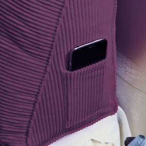 Großes ergonomisches Keilkissen Kord Violett - 180 x 50 cm