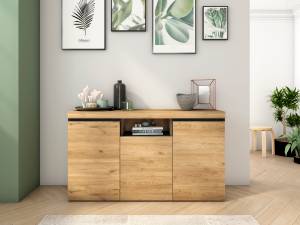 Sideboard-Möbel TV 140cm-Ausziehtisch Braun - Holzwerkstoff - 90 x 80 x 420 cm