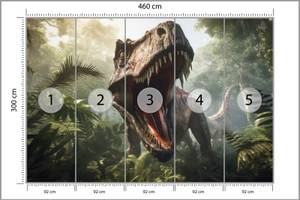 Papier Peint DINOSAURE Plantes Effet 3D 460 x 300 x 300 cm