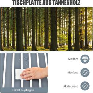 Campingtisch ZB32120 Grau - Holzwerkstoff - 42 x 42 x 69 cm