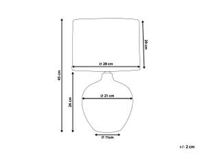 Tischlampen YUNES Schwarz - Blau - Weiß - Keramik - 28 x 45 x 28 cm