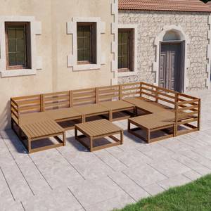 Salon de jardin (lot de 10) 3009824-1 Marron - Bois massif - Bois/Imitation - 70 x 30 x 70 cm