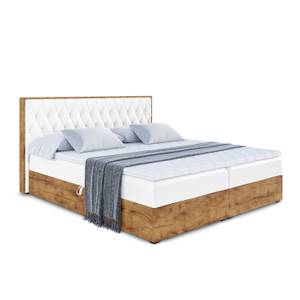 Boxspringbett LOLLI5 Hochglanz Weiß - Breite: 140 cm - H3