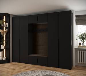 Garderobe Inova 1 Z9 Schwarz - Braun - Schwarz