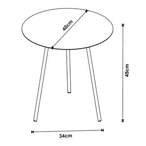 Table d'appoint Sula 40 x 45 x 40 cm