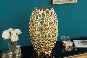 Vase ABSTRACT LEAF Gold - Metall - 25 x 38 x 25 cm