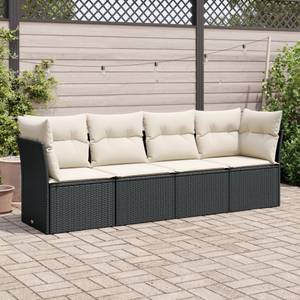 Gartensitzgruppe K4266(4-tlg) Schwarz - Massivholz - 69 x 62 x 234 cm