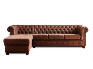 Ecksofa WINSTON Braun - Textil - 256 x 72 x 172 cm