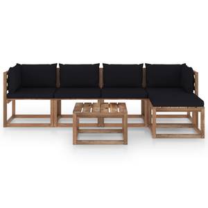 Ensemble de salon de jardin Noir