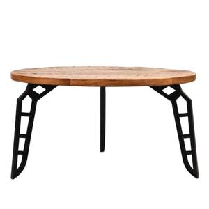 Couchtisch Manju Schwarz - Braun - Metall - Massivholz - Holzart/Dekor - 40 x 43 x 40 cm