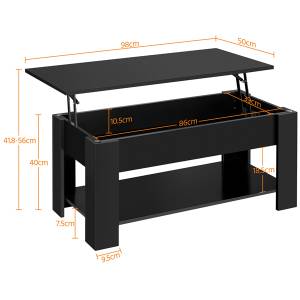 Couchtisch Verstellbar 50 x 56 x 98 cm