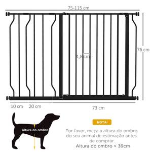 Schutzgitter D06-109V01BK Schwarz - 4 x 115 cm