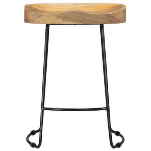 Tabouret de bar 296889 (lot de 2) Noir - Marron - 46 x 52 x 38 cm