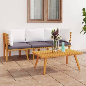 Garten Lounge Set Braun - Massivholz - Holzart/Dekor - 65 x 65 x 65 cm