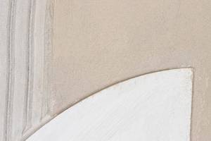 Tableau Moment of Harmony Beige - Blanc - Bois massif - Textile - 75 x 100 x 4 cm