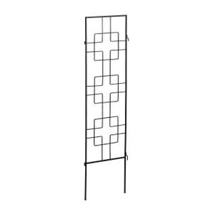 Treillis de jardin métal lot de 12 Noir - Métal - 33 x 122 x 1 cm