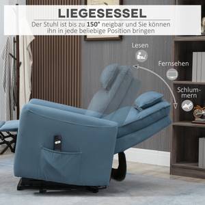 Aufsteh-Sessel 713-080V92BU Blau - Textil - 90 x 105 x 84 cm