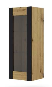 Wandschrank MONDI 48x40x125 Schwarz - Braun - Holzwerkstoff - Kunststoff - 48 x 125 x 40 cm