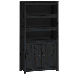 Highboard DE7811 Schwarz - Massivholz - 35 x 154 x 80 cm