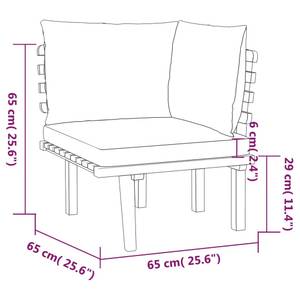 Ensemble de salon de jardin Marron - Bois massif - Bois/Imitation - 55 x 35 x 90 cm