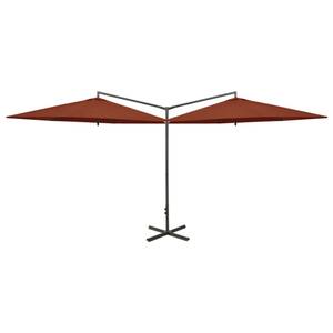 Parasol d'extérieur 3008735 Marron - Métal - Textile - 290 x 260 x 600 cm