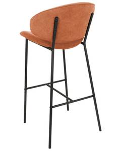 Barhocker KIANA 2er Set Schwarz - Orange