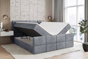 Boxspringbett ARDENI-Z Hellgrau - Breite: 160 cm - H3