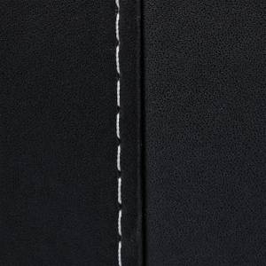 Panier à bois similicuir avec anse Noir - Métal - Papier - Matière plastique - 36 x 50 x 43 cm