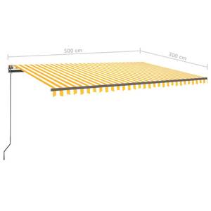 Auvent rétractable 3006678-2 Blanc - Jaune - 300 x 500 cm