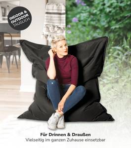 Sitzsack Outdoor XXL Der Große Schwarz - 130 x 170 cm