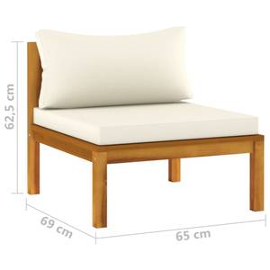 Salon de jardin Blanc - Bois massif - Bois/Imitation - 65 x 35 x 65 cm