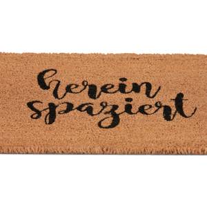 Tapis paillasson « Hereinspaziert » Noir - Marron - Fibres naturelles - Matière plastique - 60 x 2 x 40 cm