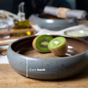 SOLID Suppenteller Steinzeug 4er-Set Beige