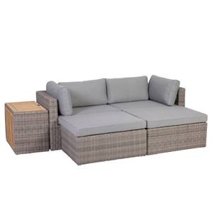 Lounge Olea (5 teilig) Grau - Polyrattan - 93 x 65 x 71 cm