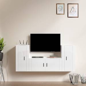 TV-Schrank 3er Set D539 Hochglanz Weiß