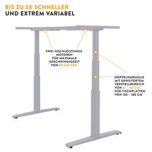 Elektrischer Tisch Basic Line Multiplex Weiß - Breite: 140 cm - Silber