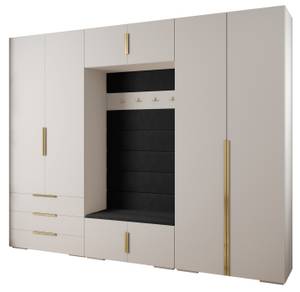 Garderobe Inova 1 Z14 Schwarz - Gold - Weiß - Gold