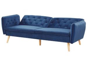 2-Sitzer Sofa BARDU Blau - Marineblau - Eiche Hell