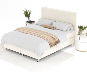 Boxspringbett Casone Weißgold - Breite: 180 cm