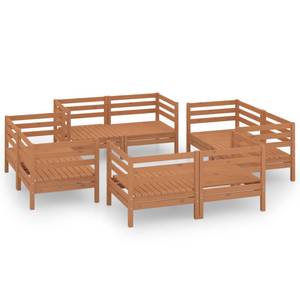 Garten-Lounge-Set Braun - Massivholz - Holzart/Dekor - 64 x 63 x 64 cm