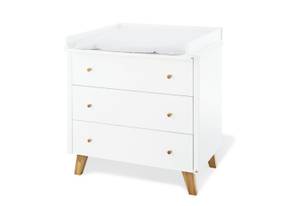 Ensemble de chambre de bébé Pan Kids 3 éléments - Blanc / Chêne - Largeur : 1 cm