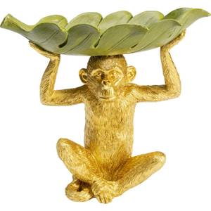 Deko Schale Banana Leaf Gold - Kunststoff - Stein - 24 x 22 x 14 cm